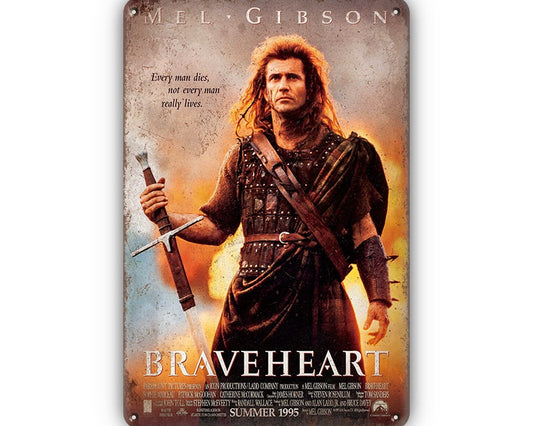 Metalen wandbord | Mel Gibson | Braveheart |