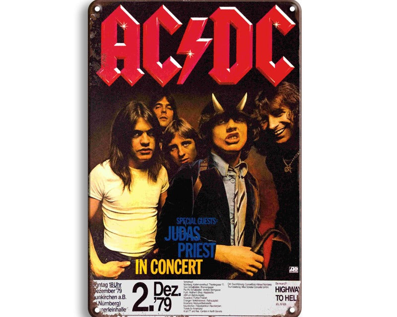 Metalen wandbord | ACDC in concert |