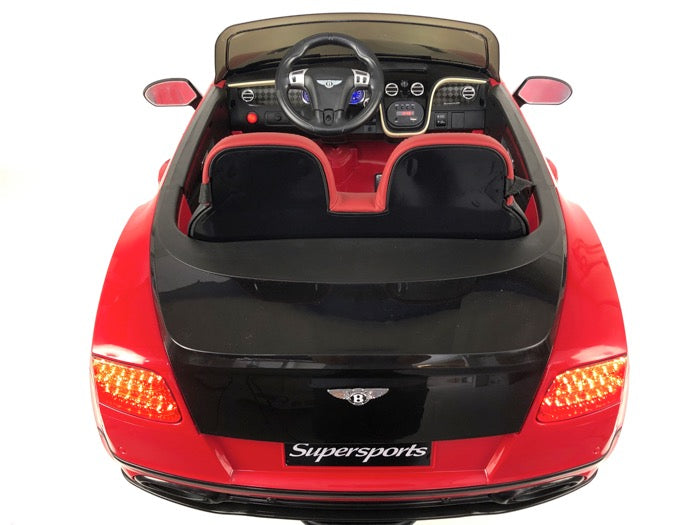 Bentley Supersports | Elektrische kinderauto | 2-Persoons model | 12V | Rood/zwart |