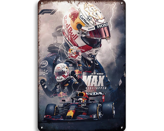 Metalen wandbord | Max Verstappen | Winner | Formule 1 |