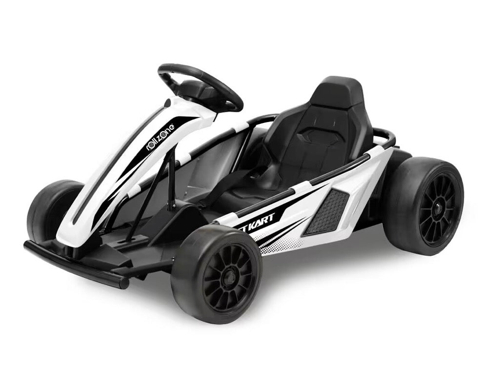 ROLLZONE ® Drift Kart / Go-Kart  | Elektrische kinderkart | 24V | 200W motor | Wit | Nieuwe editie! |