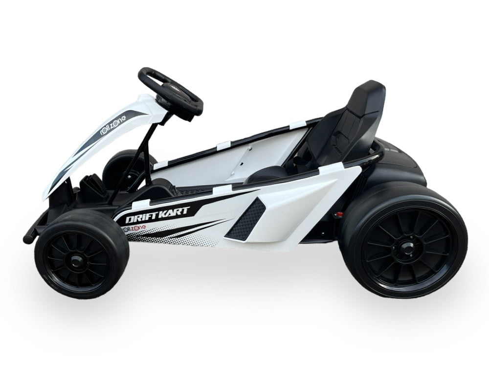 ROLLZONE ® Drift Kart / Go-Kart  | Elektrische kinderkart | 24V | 200W motor | Wit | Nieuwe editie! |