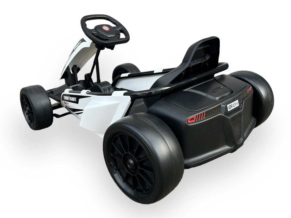 ROLLZONE ® Drift Kart / Go-Kart  | Elektrische kinderkart | 24V | 200W motor | Wit | Nieuwe editie! |