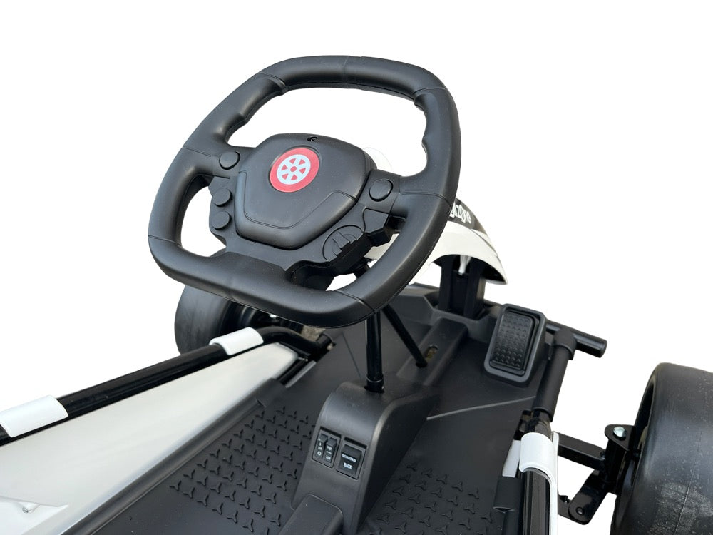 ROLLZONE ® Drift Kart / Go-Kart  | Elektrische kinderkart | 24V | 200W motor | Wit | Nieuwe editie! |