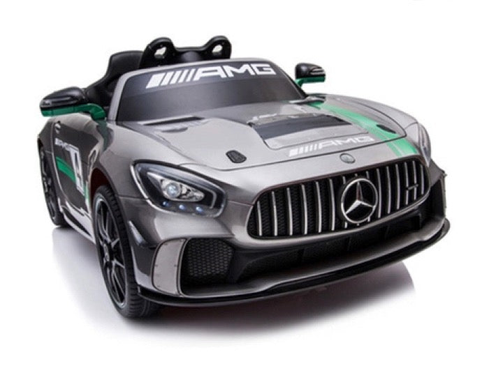 Mercedes-Benz GT4 AMG | Elektrische kinderauto | 12V | Grijs |