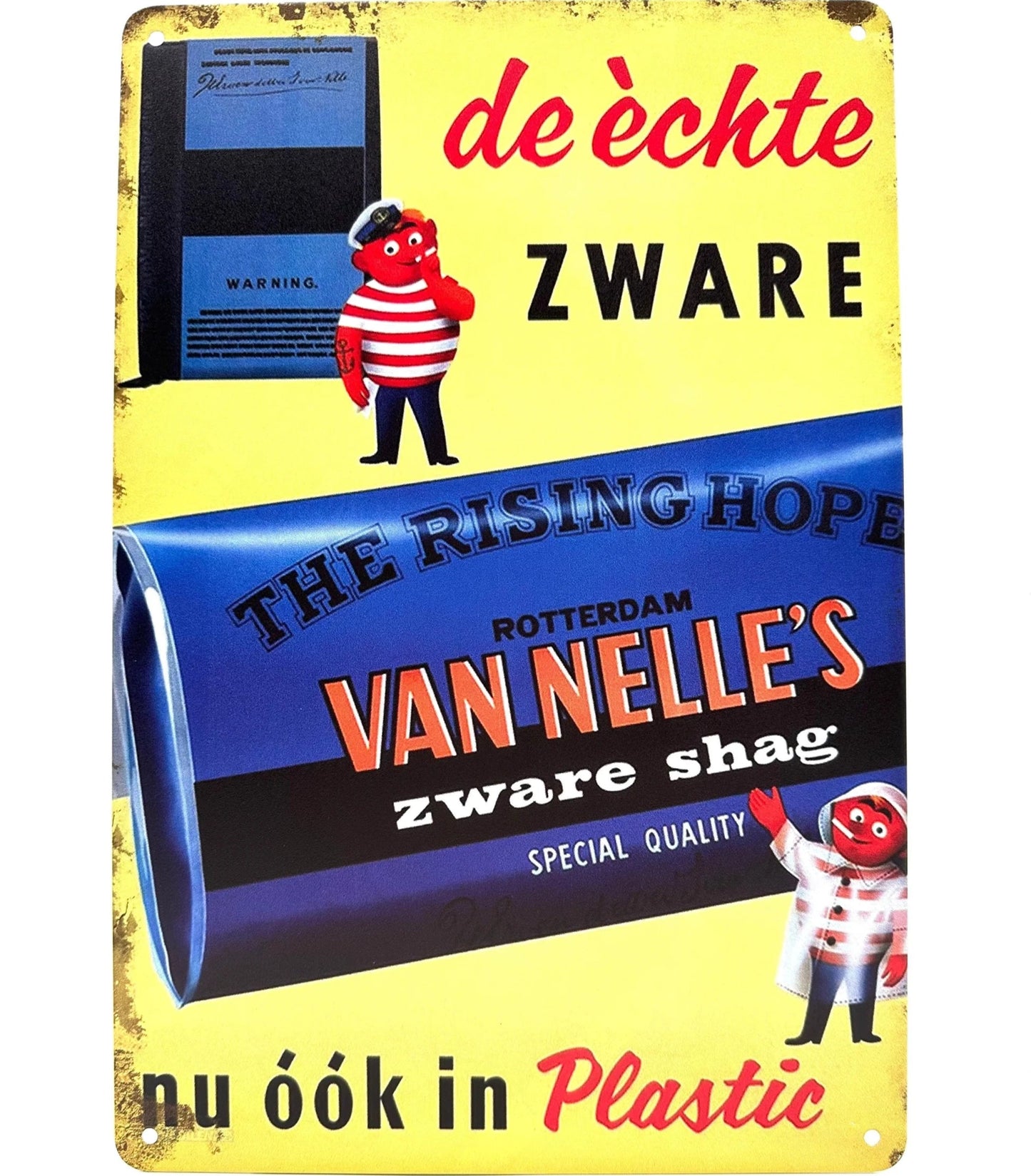Metalen wandbord | De échte Zware Van Nelle nu ook in plastic |