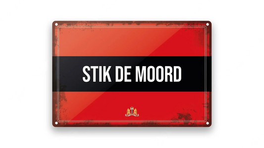 Metalen wandbord | Amsterdam | Stik de moord |
