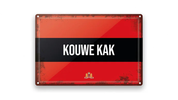 Metalen wandbord | Amsterdam | Kouwe kak |