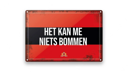Metalen wandbord | Amsterdam | Het kan me niets bommen |