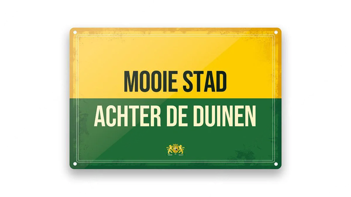 Metalen wandbord | Den Haag | Mooie stad achter de duinen |