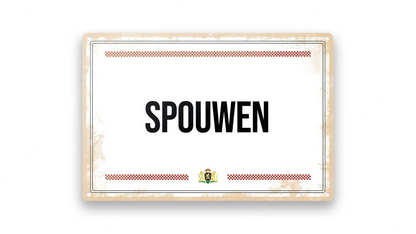 Metalen wandbord | Brabantse teksten | Spouwen |