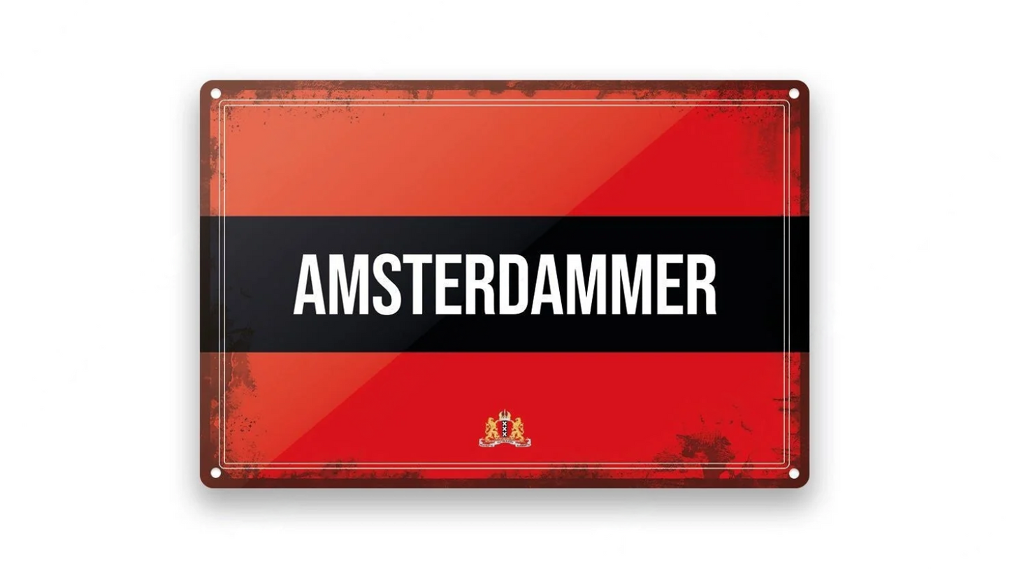 Metalen wandbord | Amsterdammer |
