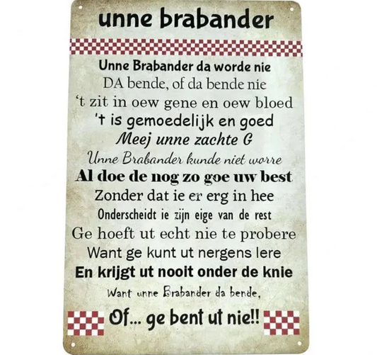 Metalen wandbord | Unne Brabander |