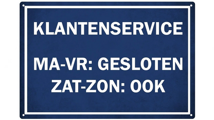 Metalen wandbord | Klantenservice |