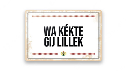 Metalen wandbord | Brabantse teksten | Wa kékte gij lillek |